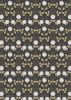 Lewis & Irene Honey Bee Fabric | Clover Charcoal - Gold Metallic