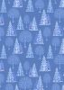 Tomtens Village Fabric | Trees Blue