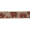 Premium Wire Edged Ribbon | Poinsettia, 63mm