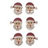 Christmas Embellishments | Red Hat Santa, 6pcs