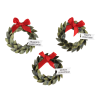 Christmas Embellishments | Christmas Wreaths, 3pcs