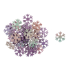 Christmas Embellishments | Pearlescent Glitter Snowflakes, 35pcs