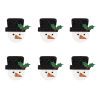 Christmas Embellishments | Glitter Snowmen, 6pcs