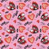 Licensed Cotton Fabric | Corpse Bride - Valentine Pink