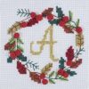 Fun Counted Cross Stitch Kit | Monogram Wreath
