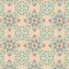 Majolica Lewis & Irene Fabric | Floral Tile Dark Cream