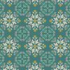 Majolica Lewis & Irene Fabric | Floral Tile Green