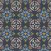 Majolica Lewis & Irene Fabric | Floral Tile Dark Blue