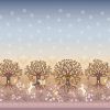 Celtic Faeries Lewis & Irene Fabric | Double Edge Border Gold Metallic