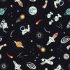 Space Glow Lewis & Irene Fabric | Small Things Space Black Glow