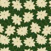 Yuletide Lewis & Irene Fabric | Poinsettia Green Gold Metallic