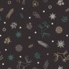 Saariselkä Lewis & Irene Fabric | Arctic Forest Charcoal