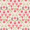 Poppies Lewis & Irene Fabric | Mirrored Poppies Cream