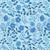 Forget Me Not Lane Lewis & Irene Fabric | Countryside Birds China Blue
