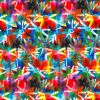 Activewear Jersey Fabric | Digital Print - Stars Red Burst