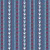Indian Summer Fabric by Stuart Hillard | Floral Stripe on Indigo