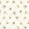 Away In A Manger Lewis & Irene Fabric | Angels Cream Gold Metallic