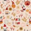 Snuggle Up Season Flannel Lewis & Irene | Gnomes On Dark Cream