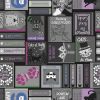 Purrfect Book Club Lewis & Irene Fabric | Cat Book Covers Greys