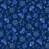 Lewis & Irene Porcelain & Seaglass Fabric by Stuart Hillard | Inky Floral Trails Dark Indigo