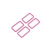 Four Tula Pink 1-1/2in Rectangle Rings | Sallie Tomato