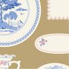 Tilda Something Blue Fabric | Blender - Labels & Ornaments Ochre