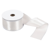 Wire Edged Single Face Satin Ribbon | Light Silver, 63mm x 25m Roll
