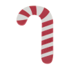 Christmas Craft Buttons | Candy Cane, 34mm - 10pcs