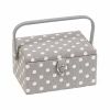 Sewing Box (M): Grey Spot