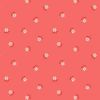 Hibiscus Hummingbird Fabric | Little Flower Dot Coral