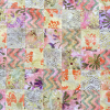 Stitched Finish Batik Patchwork Fabric | Soft Tones