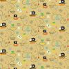Walk the Plank Fabric | Map Beige
