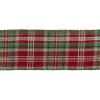 Premium Wire Edged Ribbon | Festive Tartan, 63mm
