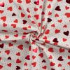 Cotton Rich Jersey Fabric | Foil - Love Hearts