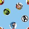 Licensed Fleece Fabric | Avengers Badges