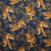 Japanese Taigasu Fabric | Navy Metallic