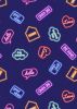 Small Things Glow Fabric | Neon Signs Blue