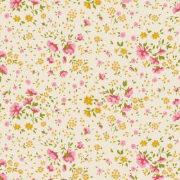 Tilda 108'' Wideback Fabric | Ellie Floral - Pink/Yellow