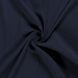 Double Gauze Fabric | Plain Navy