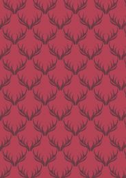 Loch Lewis Fabric | Antlers Red