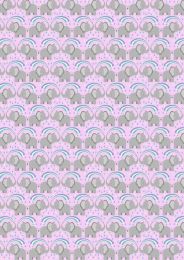 Rainbows Fabric | Rainbow Elephants Light Lilac