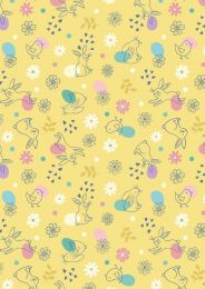 Spring Treats Fabric | Chicks & Bunnies Yellow