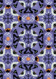 Haunted House Fabric | Glow In The Dark Hats, Cats & Bats Blue