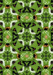 Haunted House Fabric | Glow In The Dark Hats, Cats & Bats Green