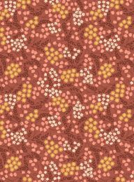 Hannah's Flowers Fabric | Hannah's Flowers Rusty Rose