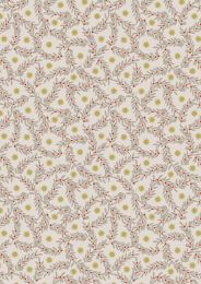 Noel Metallic Christmas Fabric | Stars & Berries Natural