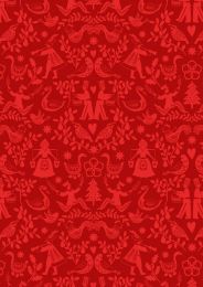 The 12 Days Of Christmas Fabric | 12 Days Of Christmas Red