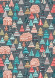 Gingerbread Season Fabric | Forest Grey