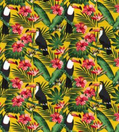 Cotton Print Fabric | Toucan Yellow