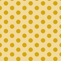Tilda Medium Dots Classic Fabric | Flaxen Yellow